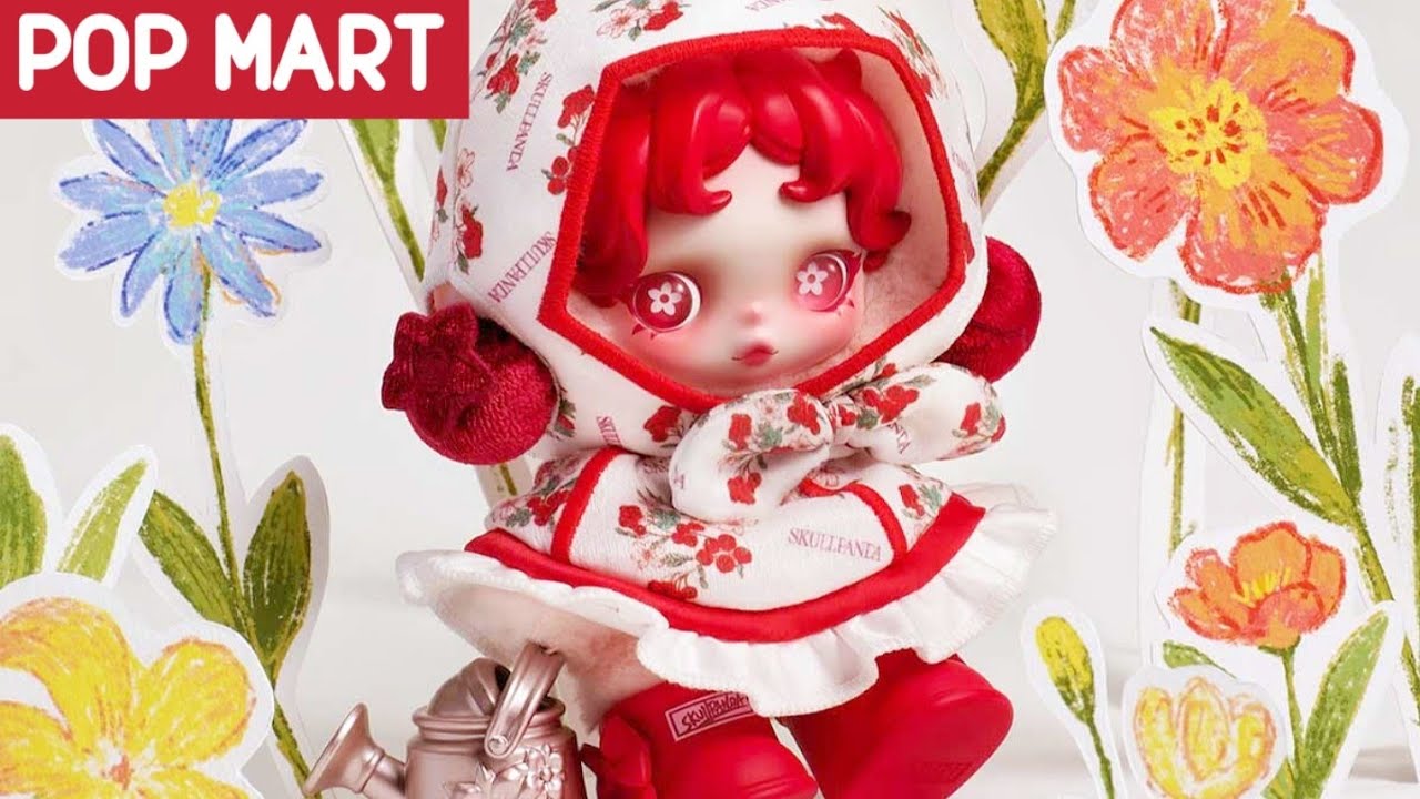Detail Unboxing Pop mart skullpanda amid flowers plush pendant