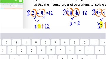 IXL S.8: Solve equations involving like terms