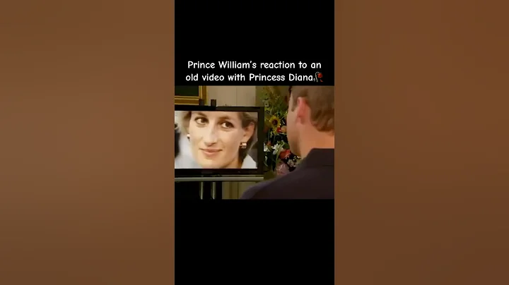 Prince William in tears to an old video with Princess Diana💔 #royal #princewilliam #diana #prince