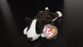 TY BEANIE BABIES 1997 BRUNO THE BULL TERRIER DOG PLUSH REVIEW