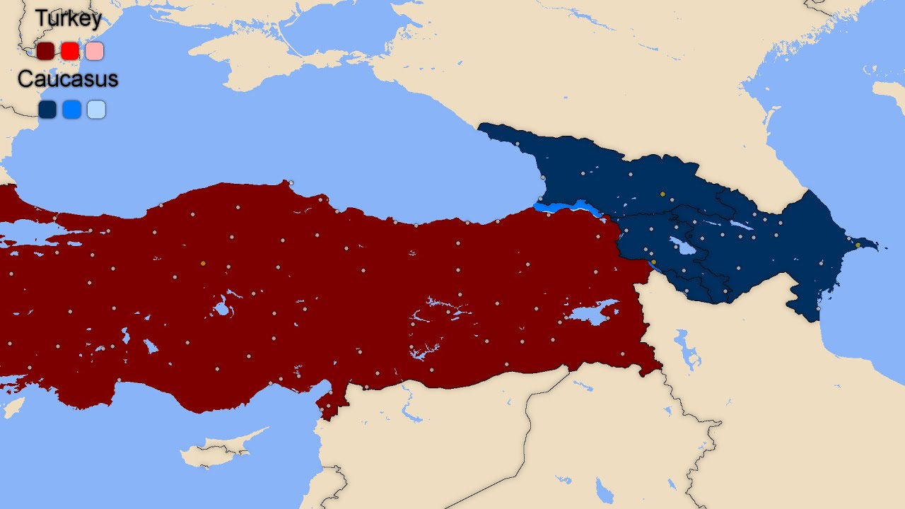 Turkey vs Caucasus Countries | Country vs Countries Simulation ...