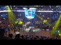 2019 NBA Playoff Warriors vs Trail Blazers. National anthem by Violinist and Player Introduction