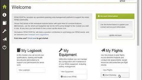 RPAS Portal - Start Planning