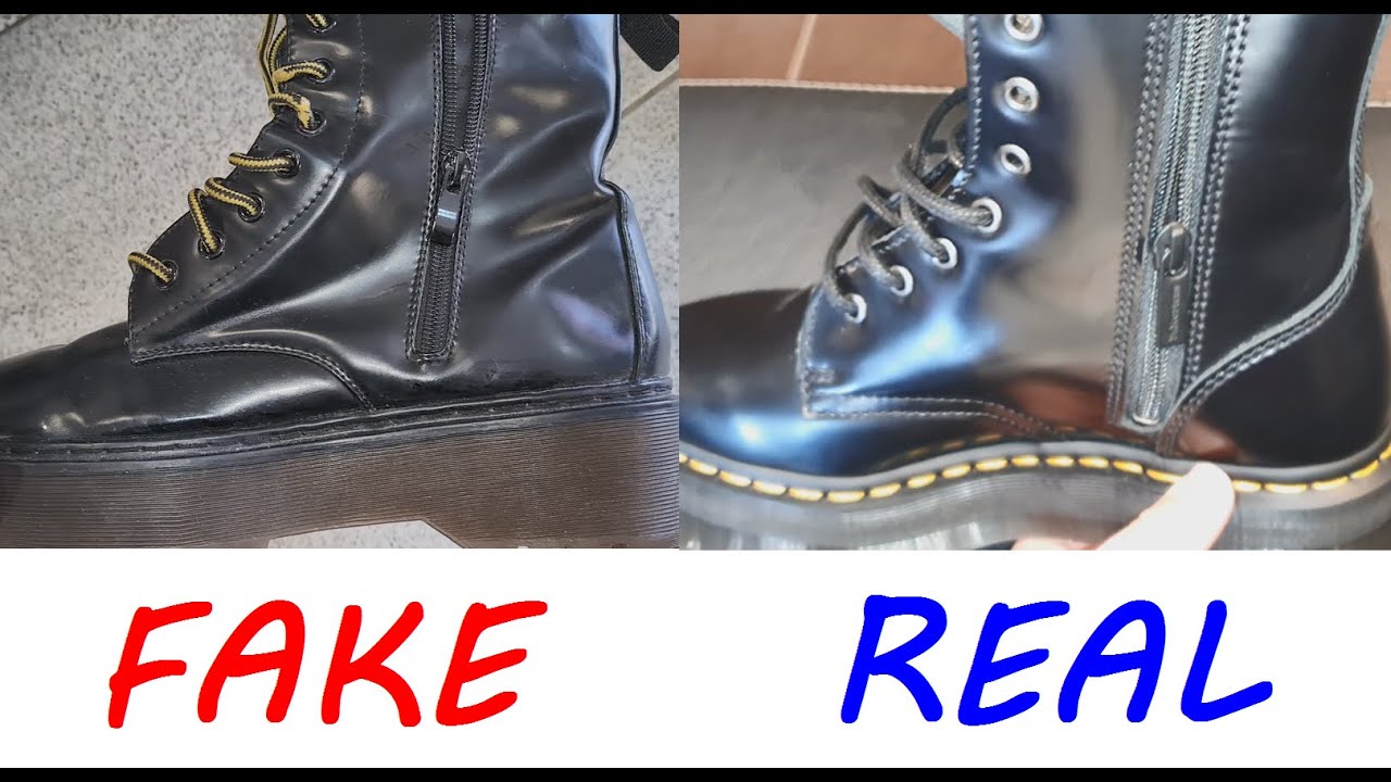 Dr Martens zipper boots real vs fake. How to spot fake Doc Martens Jadon  boots - YouTube