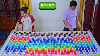 🌈🔥🆚️ Color Ball Sorting Game | Satisfying ASMR & Puzzle Duel - Who's the Winner?  Level 16 screenshot 4