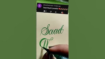 Name writing in stylish cursive handwriting #shorts #calligraphy #shortvideo #viral