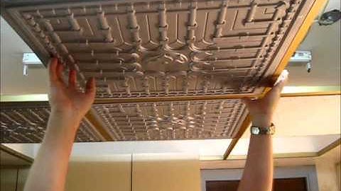 PVC Decorative Ceiling tiles how to install into Grid Drop In Ceiling Tiles