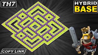 NEW BEST TH7 Base | TH7 Base Hybrid with COPY LINK - Clash of Clans