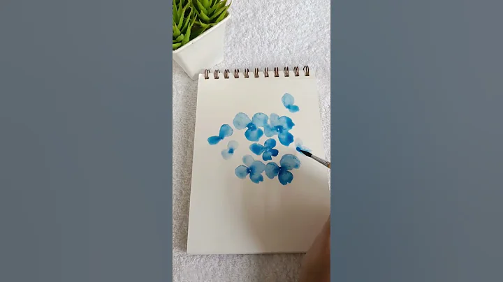 Paint flowers easy🌷😮!! #shorts #watercolor #easy #floral