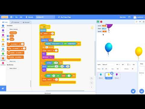 Урок по Scratch: Как создать игру с воздушными шарами
