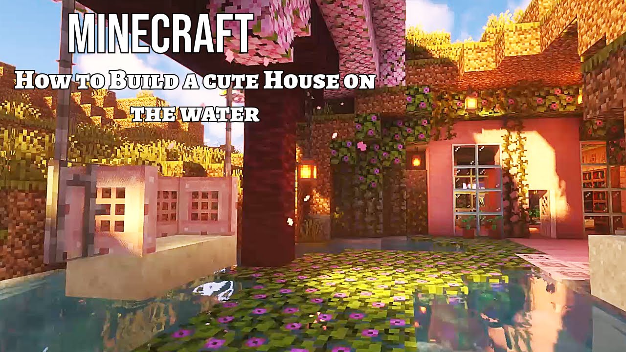 How to Build a cute House on the water // Mincraft Tutorial - YouTube