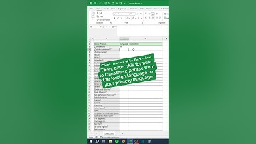 Translate in Excel! #excel #translate #data