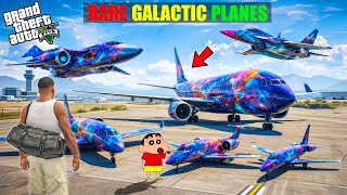 GTA 5 : Franklin & Shinchan Collecting RARE GALACTIC PLANES In GTA 5! (GTA 5 Mods) screenshot 1
