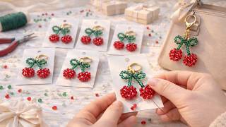 Very Easy! I Made 30 Cherry Beaded Bag Charms 🍒 & Sold Them All 💰