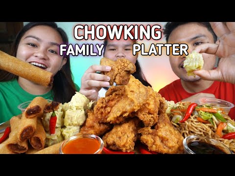 CHOWKING FAMILY PLATTER MUKBANG | CHINESE CHICKEN | SHANGHAI | SIOMAI | PANCIT CANTON