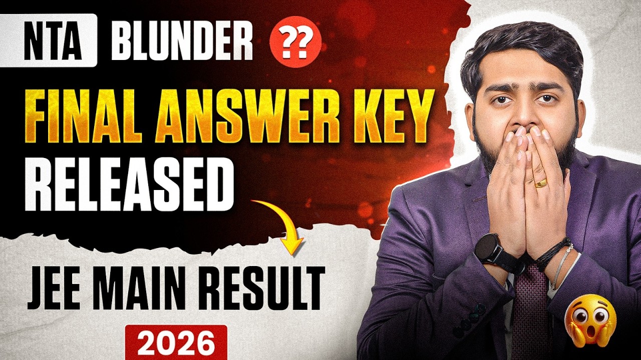 JEE Main 2026 Final Answer Key Out + Result Update - YouTube