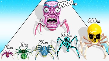 Spider Evolution Runner 3D - Level Up Spider Max Level ASMR Gameplay Part 2