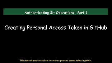 Creating personal access token in Github