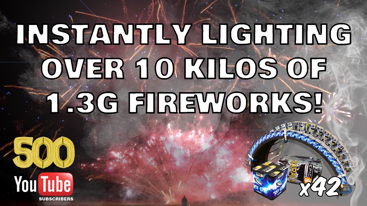 Instantly Lighting Over 10 Kilos of 1.3G Fireworks! (10,656g NEC)