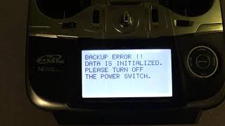 FUTABA 14SG Backup Error Message