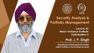 Lecture 42: Mean Variance Portfolio Optimization II