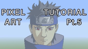 Minecraft Pixel Art Tutorial - Shisui Uchiha (Naruto Shippuden) Part 5