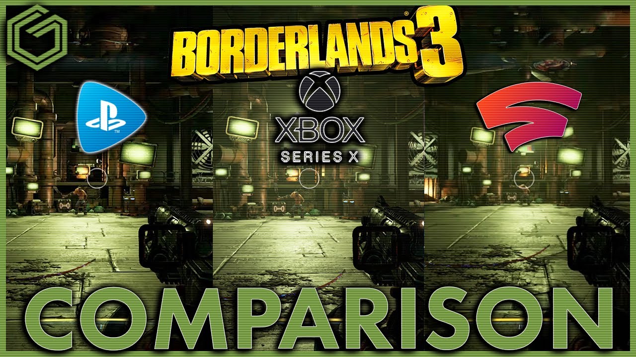 Borderlands 3 Compared on PS Now - Xbox Series X - Stadia - All Platforms Running the Game 1080p