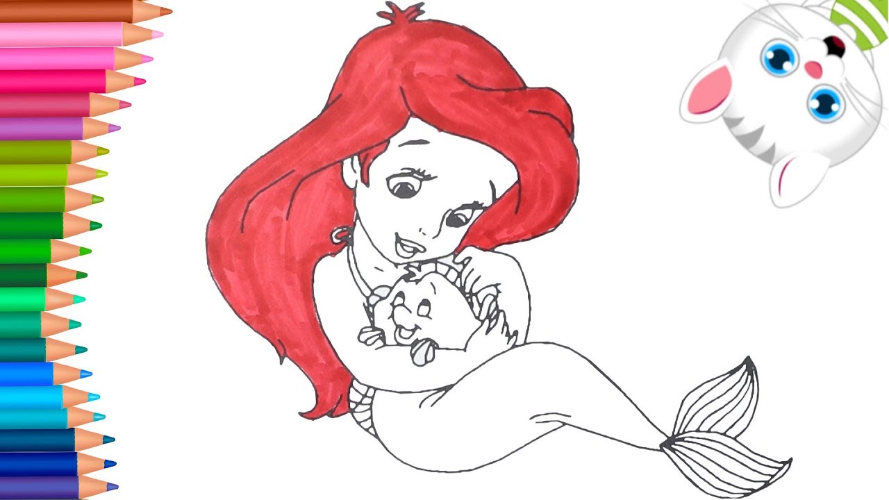 Sirenita Princesa Ariel juego de pintar | Manos pequeñas Dibujos para  Colorear - thptnganamst.edu.vn