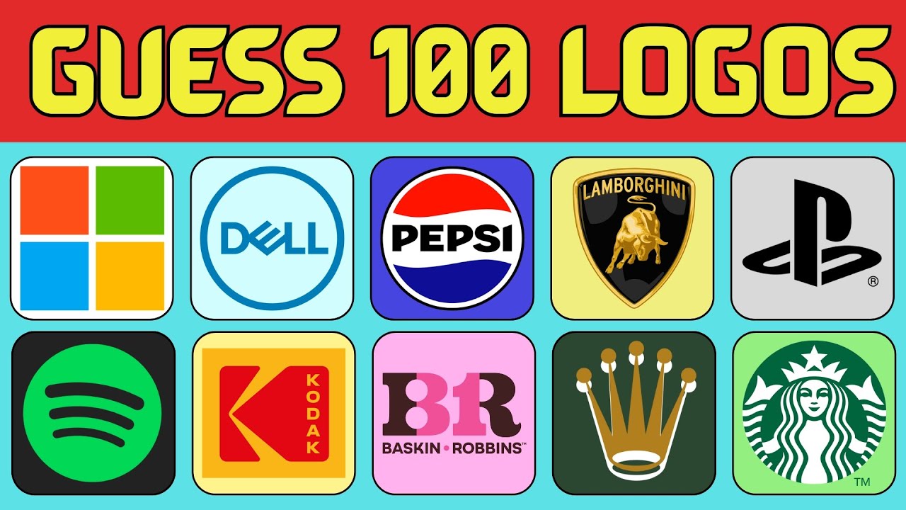Guess 100 Brands by the Logo! | Logo Quiz Challenge