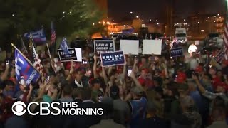 Pro-Trump protesters rally outside Arizona ballot counting facility