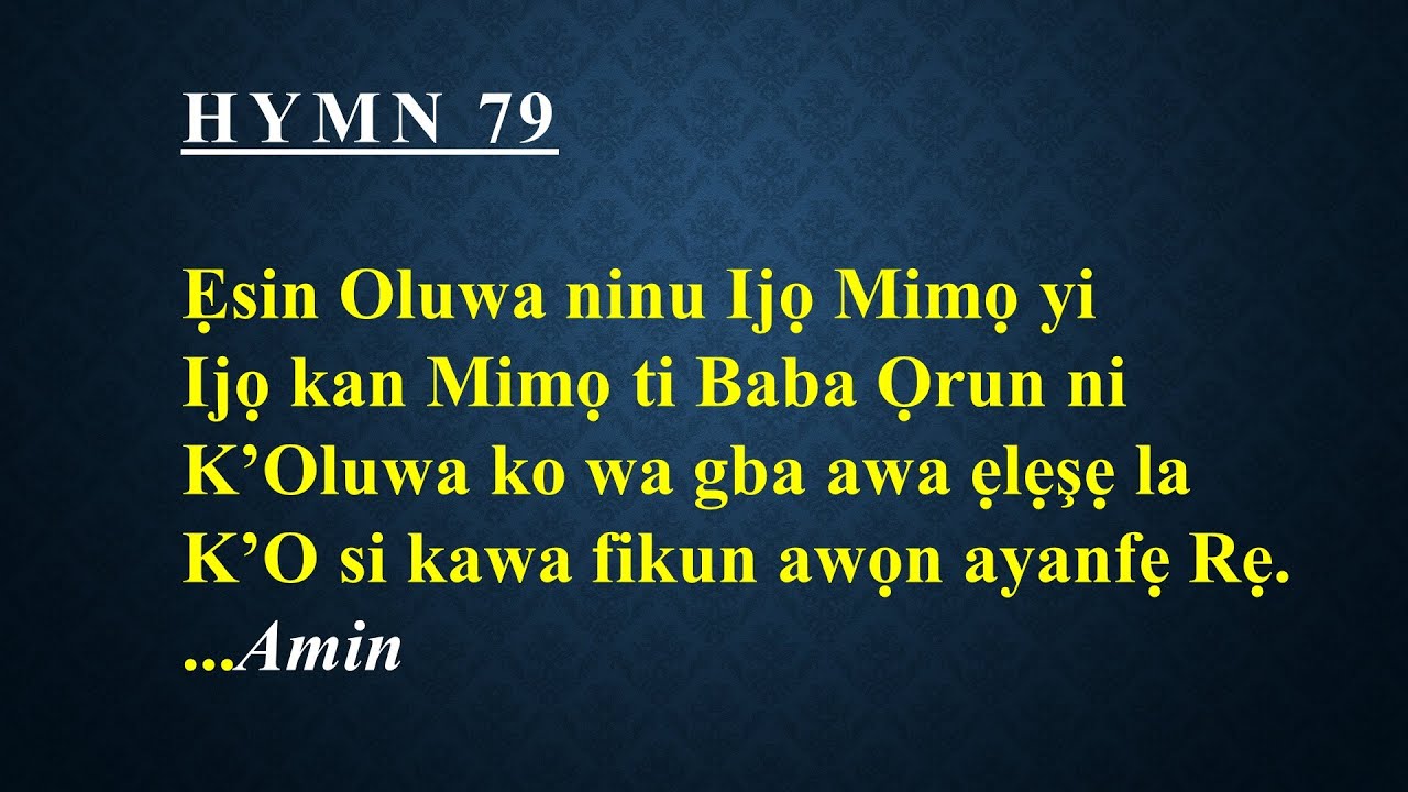CCC Hymn 79 (Esin Oluwa ninu Ijo Mimo yi) Celestial Church of Christ,
