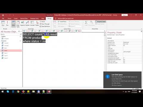 How to Use Aggregate Function in SQL with Microsoft Access 2019