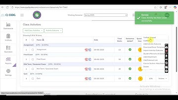 Q-OBE Course File - Step 5 Assign GPA weight and Add Question text