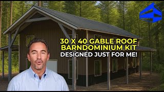 Customizable 30x40 Barndominium: Dream Double Lean-To Kit!