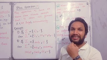Theory of Automata Lecture 5 ( Kleene Star Closure and Plus Operation)  #sirshanipartner  #automata