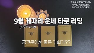 9월 게자리(6/21~7/22) 운세 타로 리딩