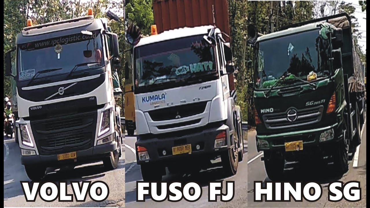  Truck  Trailer VOLVO vs  HINO vs  FUSO  Fj Truk  Tronton Isuzu 