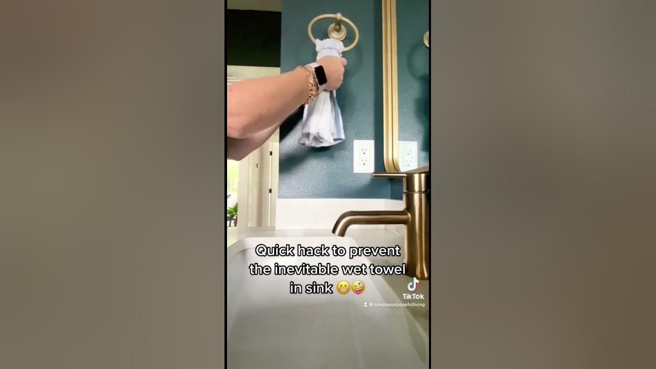 Keep Your Hanging Hand Towels From Falling With TikTok's Genius Trick