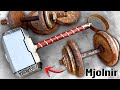 Machining solid thor hammer out of heavy dumbbells