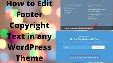 How to Edit Footer Copyright Text in any WordPress Theme
