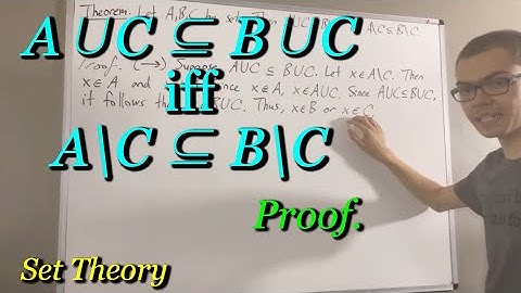 Prove A ∪ C ⊆ B ∪ C if and only if A\C ⊆ B\C [ILIEKMATHPHYSICS]