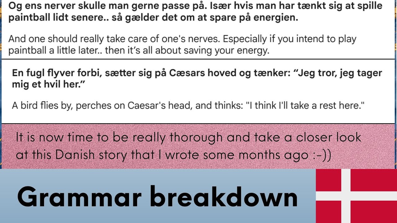You kinda need a Danish grammar breakdown, don't you?