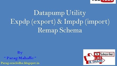 How to perform Remap Schema Export &  Import utility in Oracle Database. /* Step By Step /*