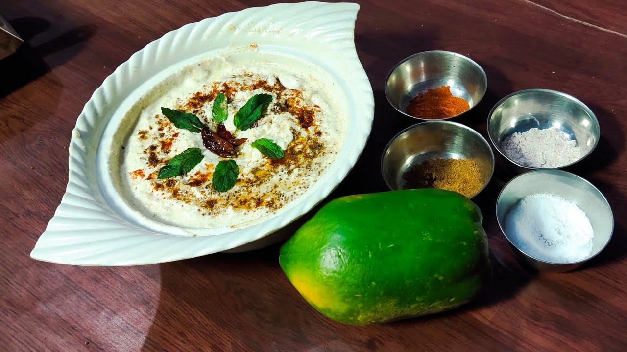 Raw papaya Raita with Rashmi कच्चे पपीते का रायता बनाने का सही और सरल