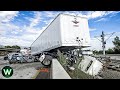 Tragic ultimate near miss of biggest truck crashes filmed seconds before disaster make scared