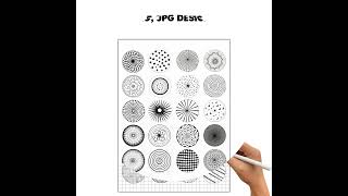 Zentangle Circle Pattern Worksheets — Printable Doodle Practice