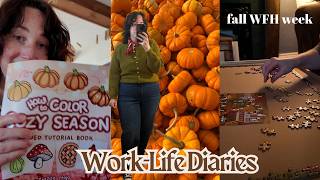 feeling drained during a 9-5 work week | farmers market, puzzles & fall evenings | Work-Life Diaries