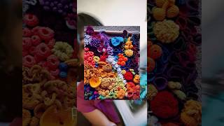 Fun scrap yarn project. Come back for final result #crochet #shortsyoutube #art #diy