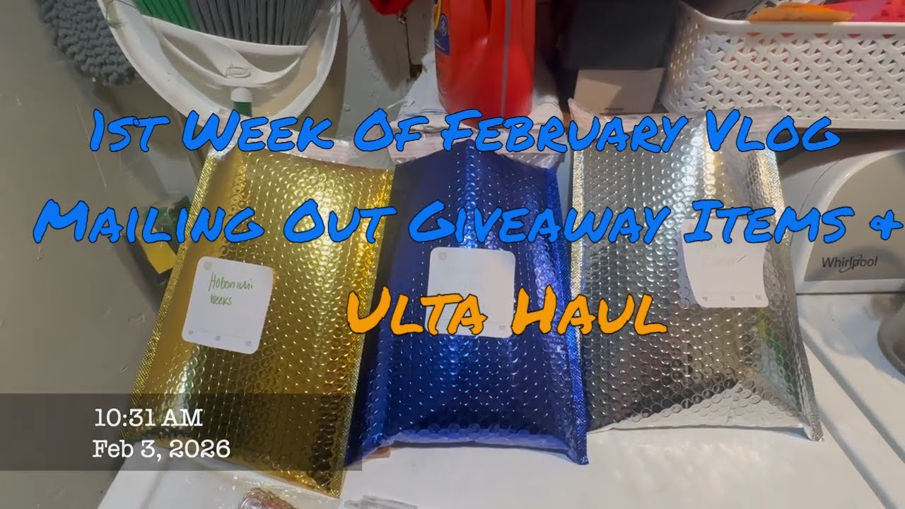 february week 1 vlog | Mailing Out Giveaway Items + Ulta Haul 
