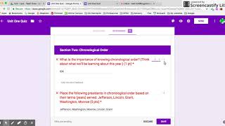 Using Forms for Quizzes (part 3): Student view and Scoring the Quiz